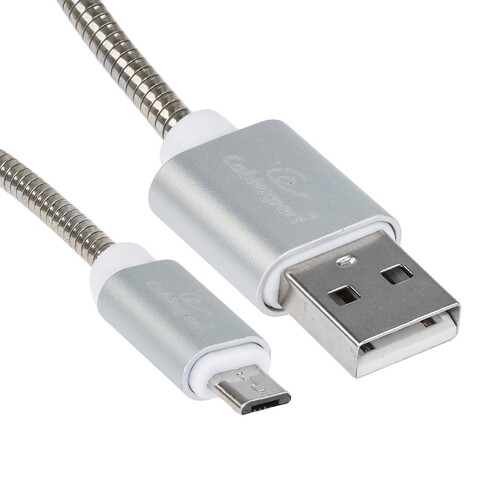 Купить Кабель круглый Cablexpert micro USB - USB 2.0 Type-A серебристый 1 м  5485503. Характеристики, отзывы и цены в Донецке