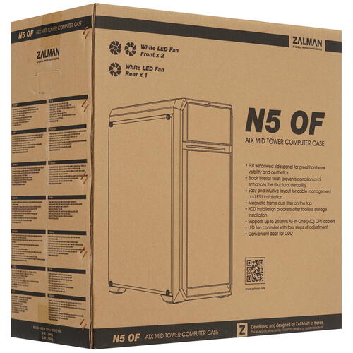 Купить Корпус ZALMAN N5 OF  черный  1611770. Характеристики, отзывы и цены в Донецке