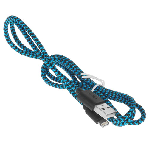Купить Кабель круглый PERO Lightning 8-pin - USB 2.0 Type-A синий 1 м  5048595. Характеристики, отзывы и цены в Донецке