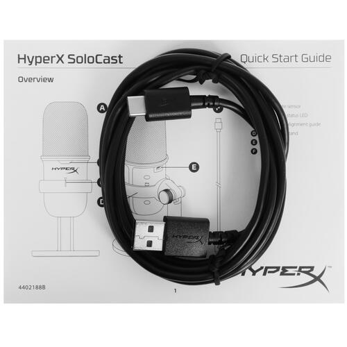 Купить Микрофон HyperX SoloCast черный  5006733. Характеристики, отзывы и цены в Донецке