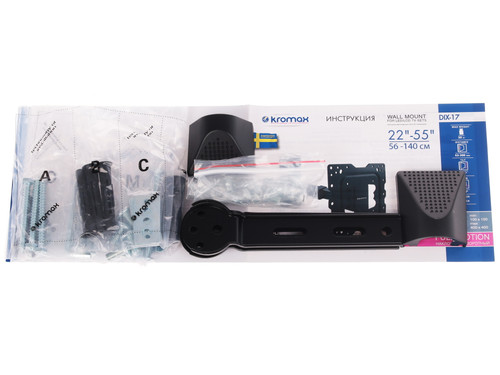 Купить Кронштейн для ТВ Kromax DIX-17 черный  1092409. Характеристики, отзывы и цены в Донецке