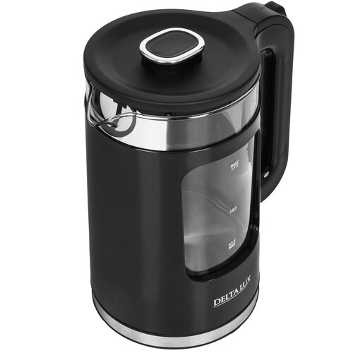 Купить Электрочайник Delta Lux DE-1017 черный  9211949. Характеристики, отзывы и цены в Донецке