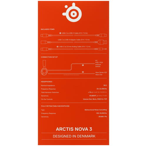 Купить Проводные наушники SteelSeries Arctis Nova 3 черный 2022  5092198. Характеристики, отзывы и цены в Донецке