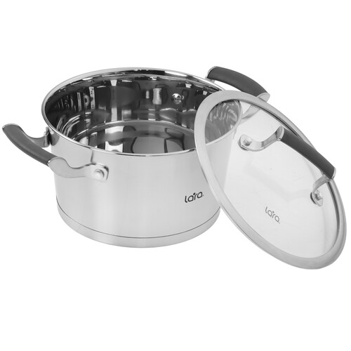 Купить Кастрюля Lara Венера LR02-281 3.1 л 20 см серебристый  9214940. Характеристики, отзывы и цены в Донецке