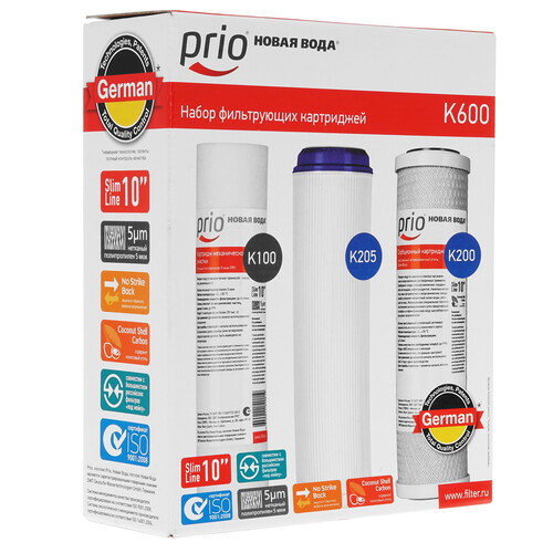 Купить Комплект картриджей Prio Новая вода K600  1114367. Характеристики, отзывы и цены в Донецке