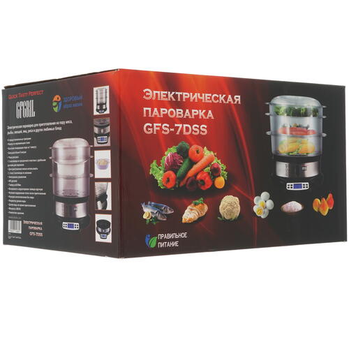 Купить Пароварка GFgril GFS-7DSS серебристый  8157859. Характеристики, отзывы и цены в Донецке