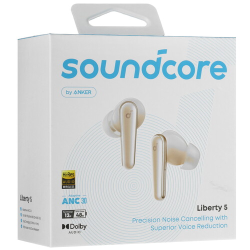 Купить Наушники TWS SOUNDCORE Liberty 5 золотистый  5628471. Характеристики, отзывы и цены в Донецке