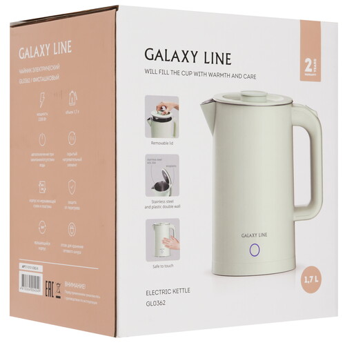 Купить Электрочайник Galaxy Line GL 0362 зеленый  9166183. Характеристики, отзывы и цены в Донецке