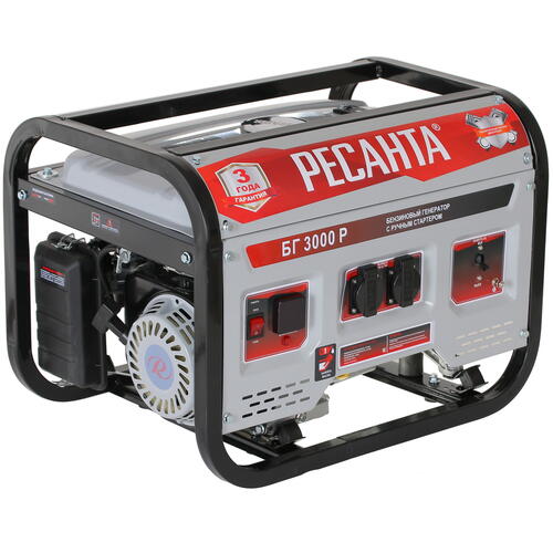 Купить Электрогенератор   бензиновый Ресанта БГ 3000 Р  8160745. Характеристики, отзывы и цены в Донецке