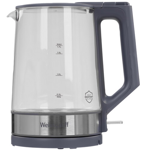 Купить Электрочайник Weissgauff WK 1700 EcoGlass Graphite серый  9259480. Характеристики, отзывы и цены в Донецке