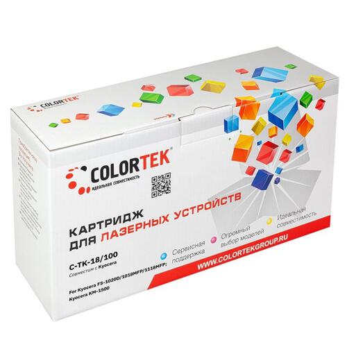 Купить Картридж лазерный Colortek TK-18/100 черный  5367107. Характеристики, отзывы и цены в Донецке