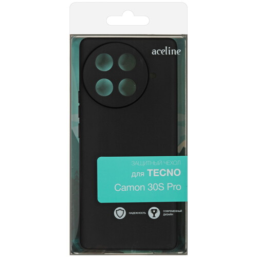 Купить Накладка  Aceline Fresh для Tecno CAMON 30S Pro черный  5487862. Характеристики, отзывы и цены в Донецке