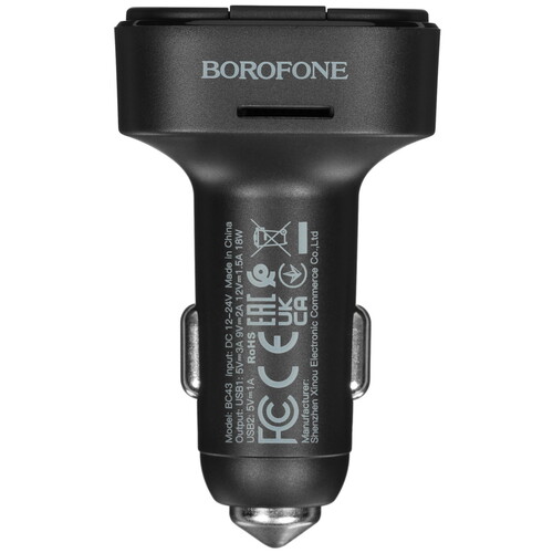 Купить FM-трансмиттер Borofone BC43  9119708. Характеристики, отзывы и цены в Донецке