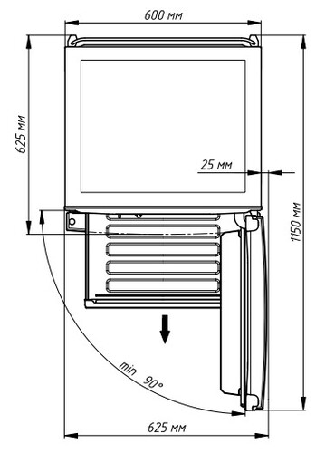 Купить Холодильник с морозильником   Бирюса W940NF серый  9081560. Характеристики, отзывы и цены в Донецке