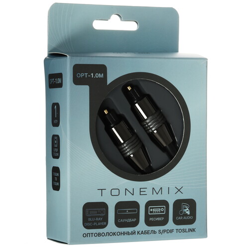 Купить Кабель оптический  Tonemix ODT Toslink - ODT Toslink черный  9272850. Характеристики, отзывы и цены в Донецке