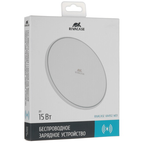 Купить Беспроводное зарядное устройство RIVACASE VA4912 белый  9260634. Характеристики, отзывы и цены в Донецке
