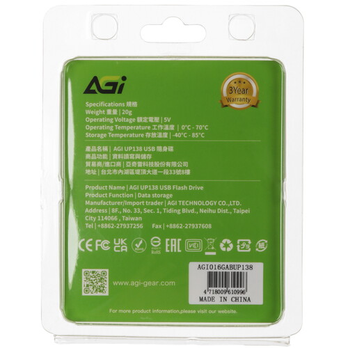 Купить Память USB Flash 16 ГБ Agi UP138 [AGI016GABUP138]  5464968. Характеристики, отзывы и цены в Донецке