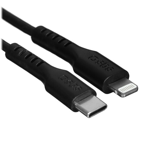 Купить Кабель круглый SBS Lightning 8-pin - USB Type-C черный 1 м  5471845. Характеристики, отзывы и цены в Донецке