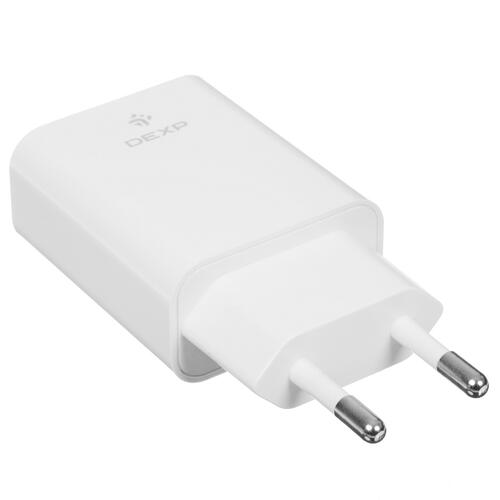 Купить Сетевое зарядное устройство DEXP IET25CD белый  5402361. Характеристики, отзывы и цены в Донецке