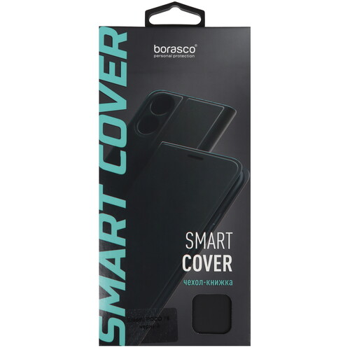Купить Чехол-книжка  BoraSCO Smart Cover для POCO F6 черный  5463267. Характеристики, отзывы и цены в Донецке