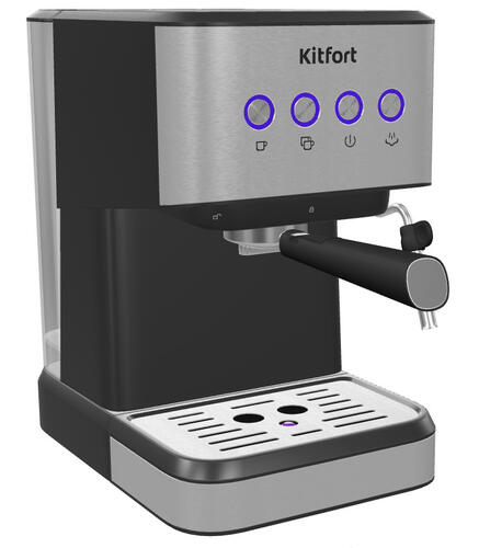 Купить Кофеварка рожковая Kitfort КТ-7140 черный  9090981. Характеристики, отзывы и цены в Донецке