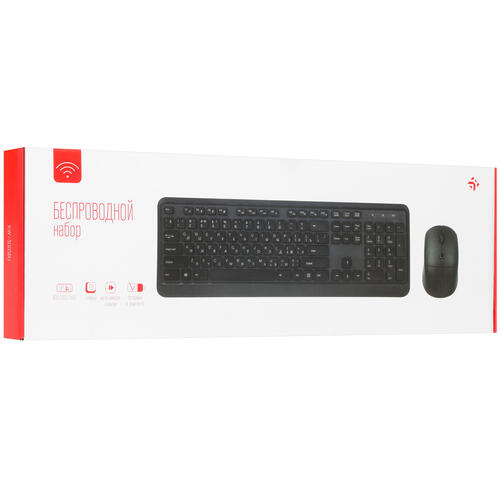 Купить Клавиатура+мышь беспроводная   DEXP KW-3005BU черный  1663623. Характеристики, отзывы и цены в Донецке