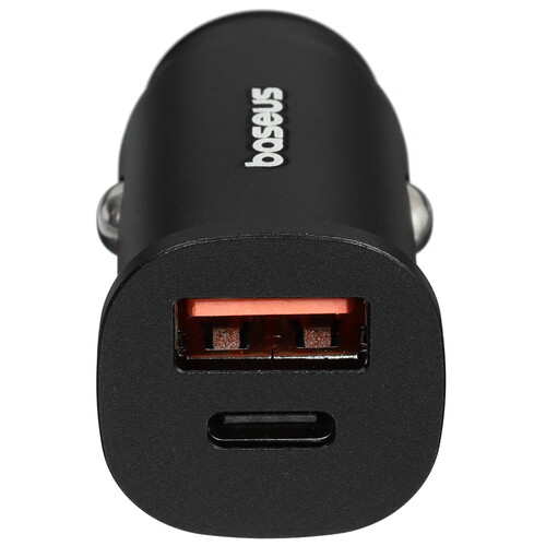 Купить Автомобильное ЗУ Baseus Square Metal 30W черный  5474636. Характеристики, отзывы и цены в Донецке