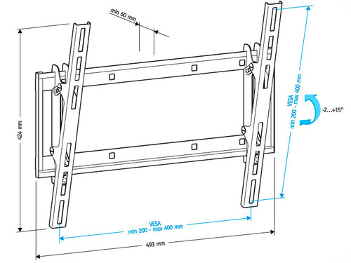 Купить Кронштейн для ТВ Holder LCD-T4609 черный  4852162. Характеристики, отзывы и цены в Донецке