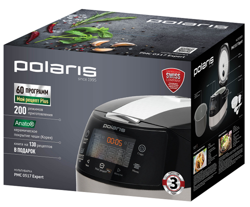 Купить Мультиварка Polaris PMC 0517 Expert черный  1303541. Характеристики, отзывы и цены в Донецке
