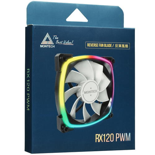 Купить Реверсный вентилятор Montech RX 120 PWM  черный  5086189. Характеристики, отзывы и цены в Донецке