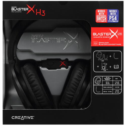 Купить Проводные наушники Creative Sound BlasterX H3 черный 2016  5445934. Характеристики, отзывы и цены в Донецке