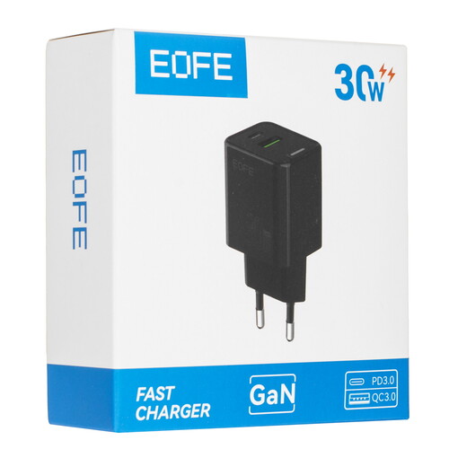 Купить Сетевое зарядное устройство EOFE E306 черный  9228797. Характеристики, отзывы и цены в Донецке