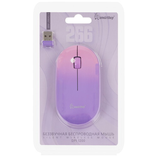 Купить Мышь беспроводная Smartbuy 266AG [SBM-266AG-V] фиолетовый  9190262. Характеристики, отзывы и цены в Донецке