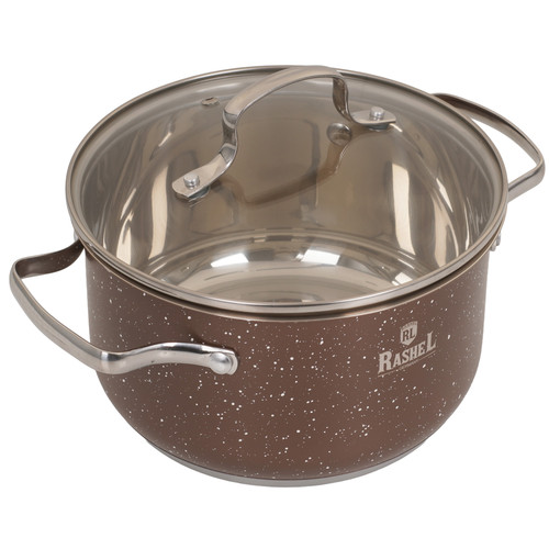 Купить Кастрюля Rashel Стефани R-306z 3.6 л 20 см коричневый  9320872. Характеристики, отзывы и цены в Донецке