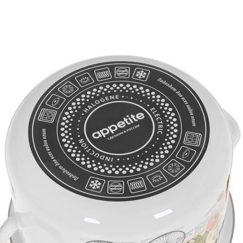 Купить Кастрюля ТМ Appetite Париж 1RD201М 4 л 20 см белый  5401173. Характеристики, отзывы и цены в Донецке