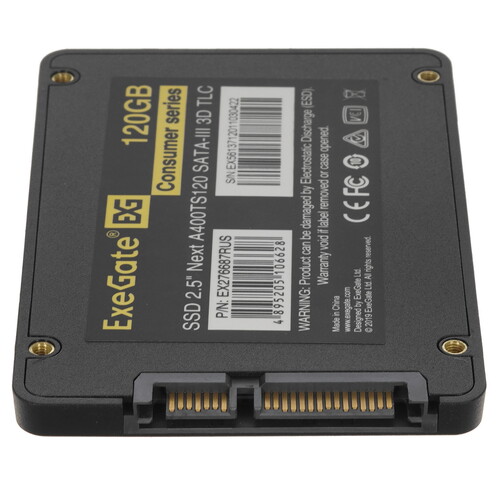 Купить 120 ГБ 2.5" SATA накопитель ExeGate Next A400TS120 [EX276687RUS]  5355276. Характеристики, отзывы и цены в Донецке