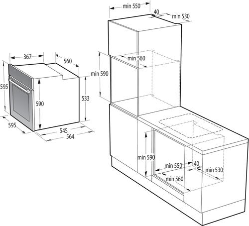 Купить Электрический духовой шкаф Gorenje BSA6747A04BG черный  5323396. Характеристики, отзывы и цены в Донецке