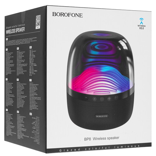 Купить Портативная колонка Borofone BP8 Glazed, прозрачный  9237931. Характеристики, отзывы и цены в Донецке