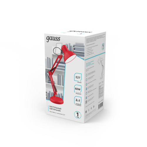 Купить Настольный светильник Gauss GT0024 красный  9119031. Характеристики, отзывы и цены в Донецке