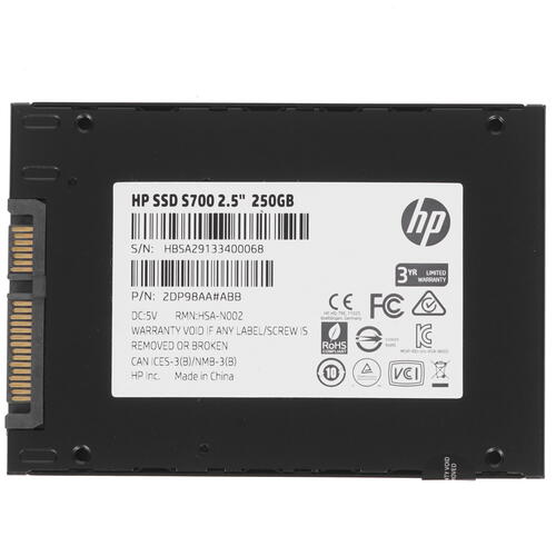 Купить 250 ГБ 2.5" SATA накопитель HP S700 [2DP98AA#ABB]  1347258. Характеристики, отзывы и цены в Донецке