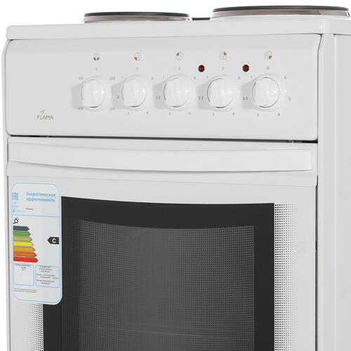 Купить Электрическая плита FLAMA AE 14025 W белый  1350300. Характеристики, отзывы и цены в Донецке