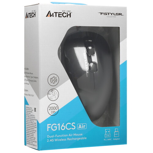 Купить Мышь беспроводная A4Tech Fstyler FG16CS Air  5435534. Характеристики, отзывы и цены в Донецке
