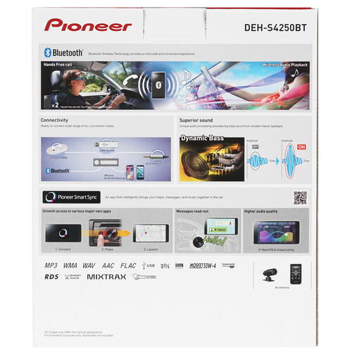 Купить Автопроигрыватель Pioneer DEH-S4250BT  5088297. Характеристики, отзывы и цены в Донецке