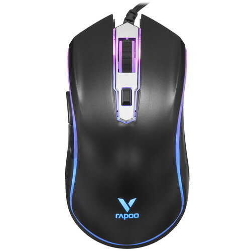 Купить Мышь проводная RAPOO V25S  черный  9125994. Характеристики, отзывы и цены в Донецке