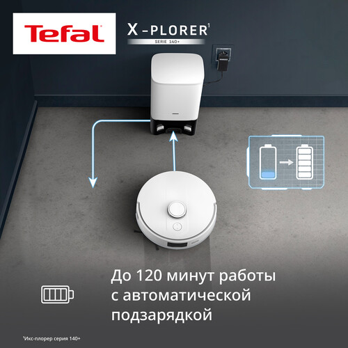 Купить Робот-пылесос Tefal RG9197WH белый  9225022. Характеристики, отзывы и цены в Донецке