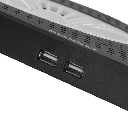 Купить Охлаждающая подставка Digma D-NCP180-2x110RGB черный  9300794. Характеристики, отзывы и цены в Донецке