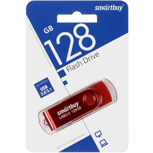 Купить Память USB Flash 128 ГБ Smartbuy Twist [SB128GB3TWR]  9954205. Характеристики, отзывы и цены в Донецке