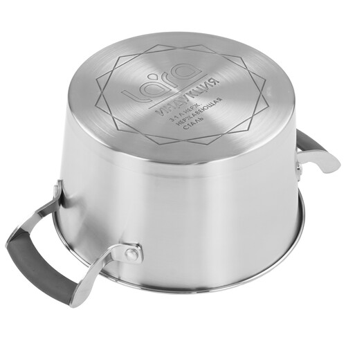 Купить Кастрюля Lara Венера LR02-281 3.1 л 20 см серебристый  9214940. Характеристики, отзывы и цены в Донецке