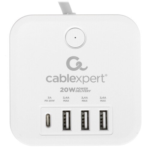 Купить Сетевой фильтр Cablexpert CUBE-3-CU3-W-1.5 белый  9154786. Характеристики, отзывы и цены в Донецке