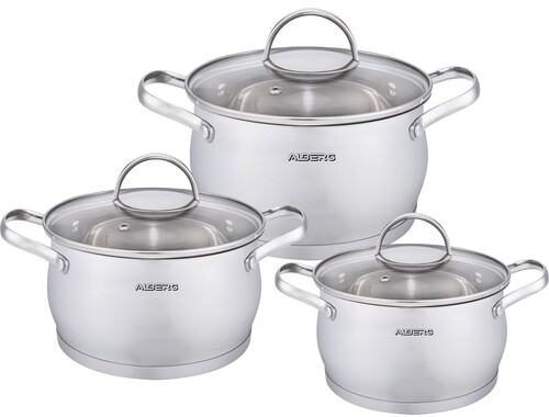 Купить Набор кастрюль ALBERG Estet Pro AL-2015  9156149. Характеристики, отзывы и цены в Донецке